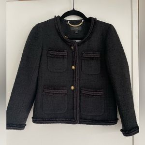 J. Crew Cropped Jacket with Gold Buttons